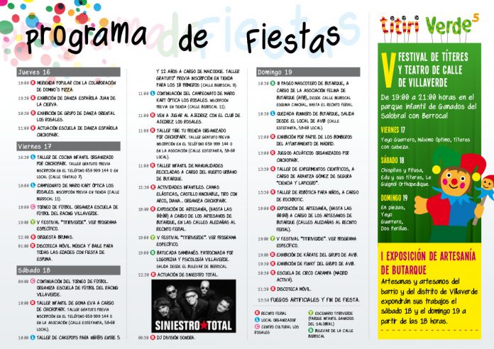 programacion fiestas butarque 2016