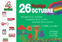 La Plataforma Regional por la Escuela Pública convoca huelga educativa el 26 de octubre