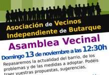 El domingo 13, Asamblea Vecinal sobre la actualidad del barrio