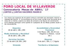 Próximas reuniones del Foro Local de Villaverde Próximas reuniones del Foro Local de Villaverde