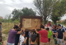 La placa del Parque Lineal recordará las plantaciones de los niños y niñas del barrio La placa del Parque Lineal
