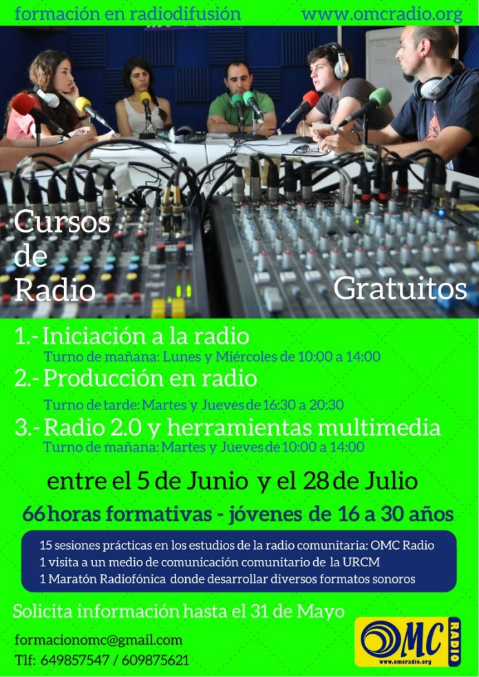 Cartel Informativo Cursos de Radio