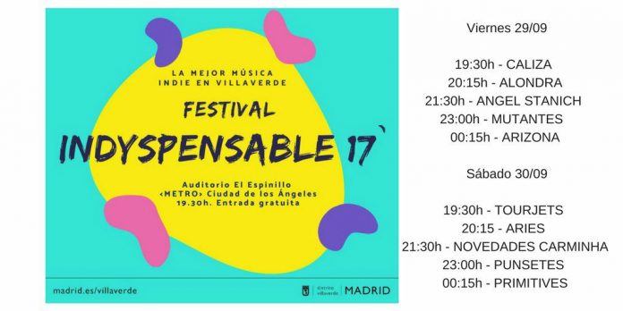 Horarios del festival Indyspensable 2017