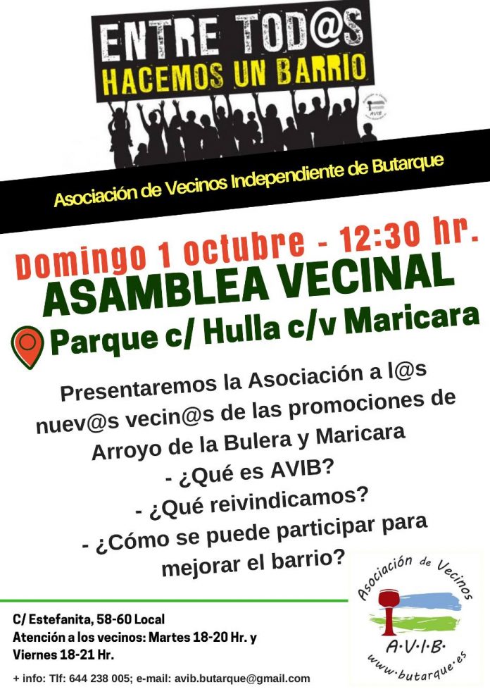 El 1 de octubre, Asamblea Vecinal en las nuevas promociones del barrio