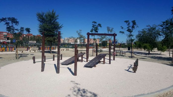 Nueva zona de ejercicios en el Parque Lineal del Manzanares