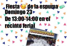 Fiesta de la espuma en el recinto ferial