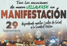 El 29 de septiembre Villaverde vuelve a la calle para defender la sanidad pública